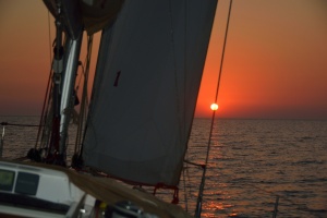 Sunset at sea