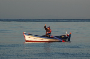 Fishing kalamari