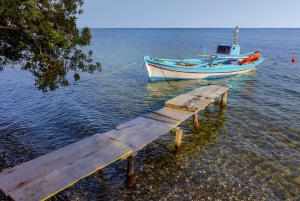 Typical fishing boat in Lesvos